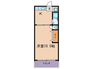 山崎マンション長柄西の物件間取画像